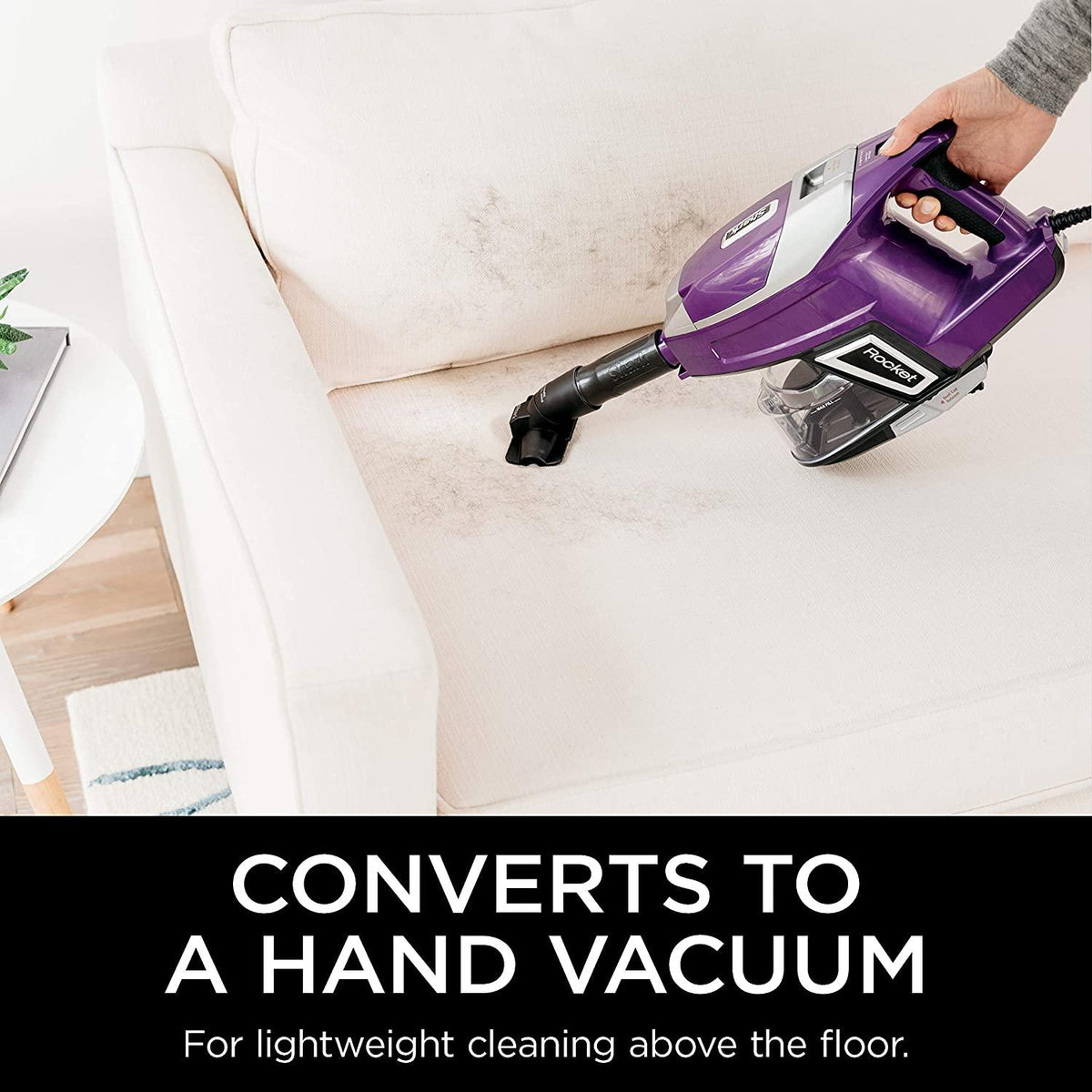 Shark ZS351 Rocket Corded Ultra-Light Vacuum with Zero-M Anti-Hair Wrap Technology, XL Dust Cup, Hand Vacuum Mode, &amp; Swivel Steering, Plum Purple