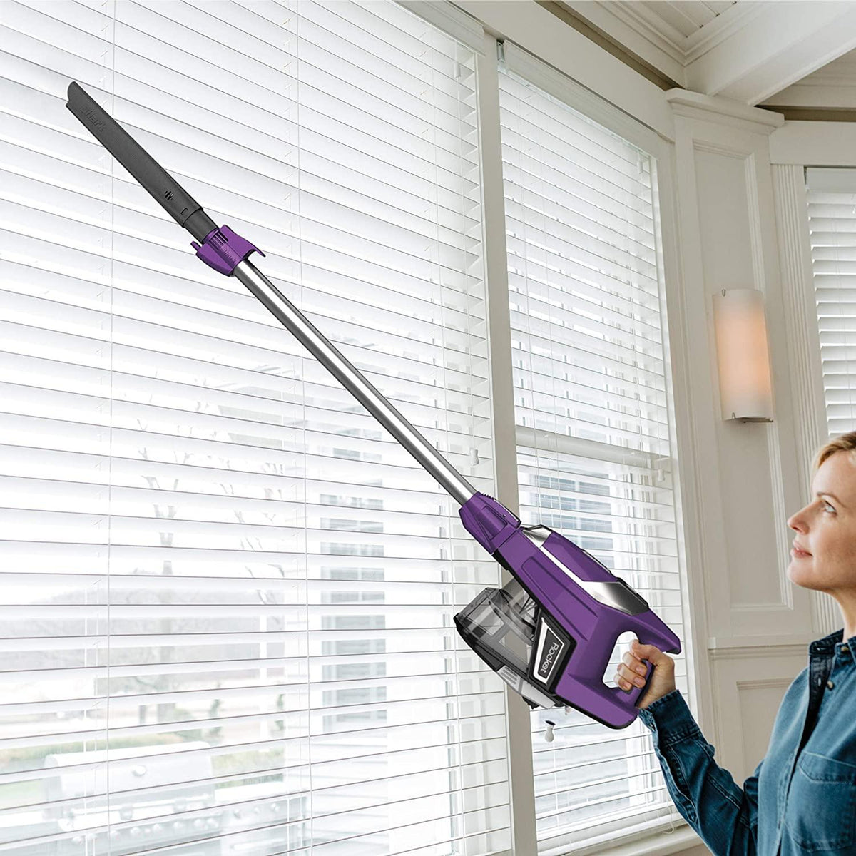 Shark ZS351 Rocket Corded Ultra-Light Vacuum with Zero-M Anti-Hair Wrap Technology, XL Dust Cup, Hand Vacuum Mode, &amp; Swivel Steering, Plum Purple