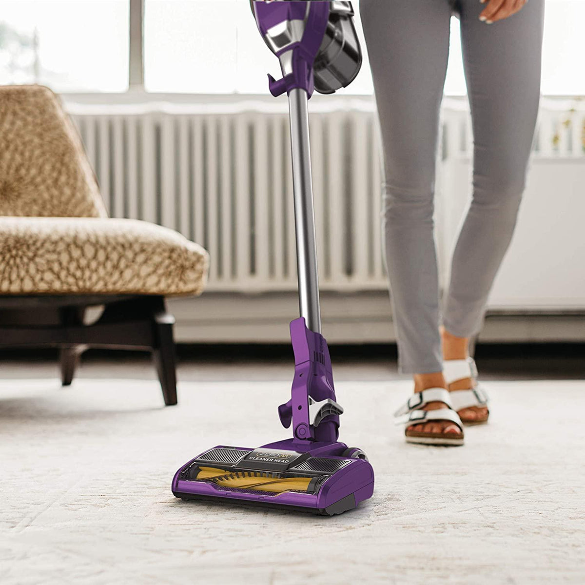 Shark ZS351 Rocket Corded Ultra-Light Vacuum with Zero-M Anti-Hair Wrap Technology, XL Dust Cup, Hand Vacuum Mode, &amp; Swivel Steering, Plum Purple