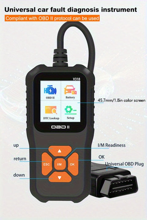 Auto Diagnostic Instrument Obd Diagnostic Tool Engine Fault Detector Auto Code Reading Card Data Stream VIN Read Fault Code Elimination