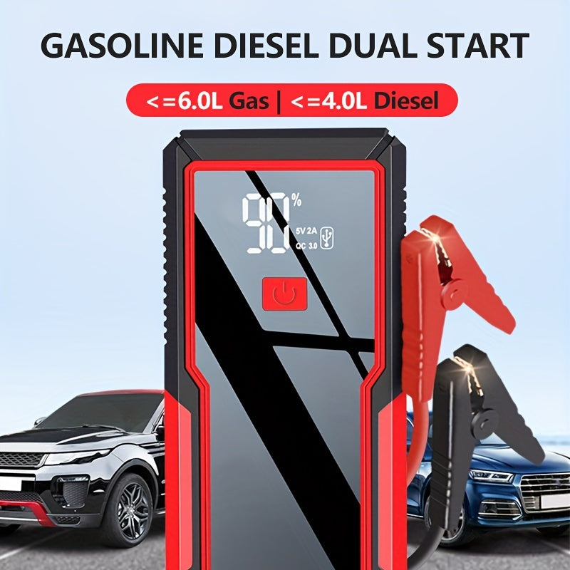 Boost Your Car Battery Instantly - Car Jump Starter & Power Bank With LED Light
