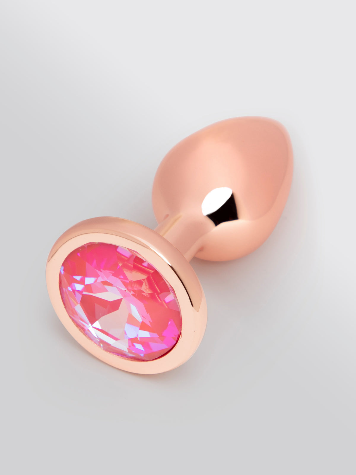 Lovehoney Luxury Crystal Stainless Steel Rose Gold Butt Plug 2.5 Inch, Gold | Gold