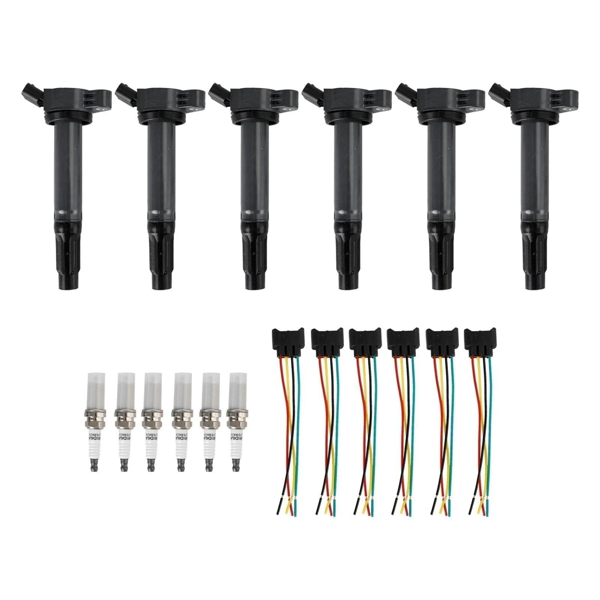 2007-2023 LEXUS ES350 6PCS Ignition Coils+Connectors+Spark Plug UF487 90919-02251 90919-A2002 Generic