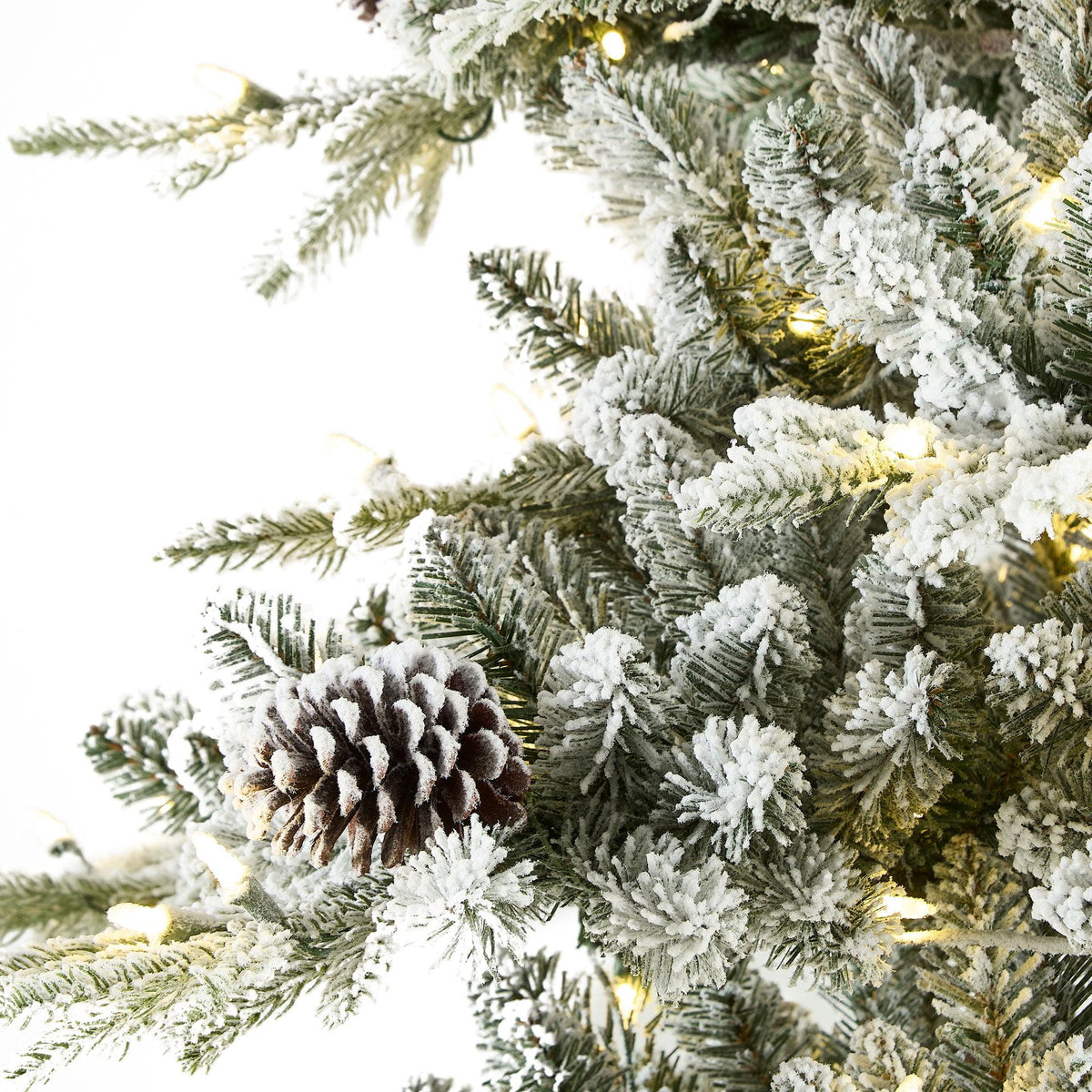 Holiday Time 7.5-Foot Pre-Lit Artificial Flocked Sierra Christmas Tree