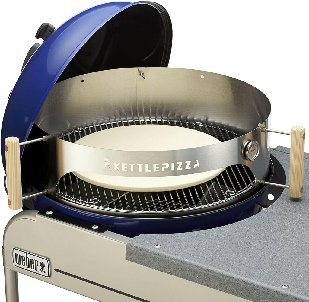KettlePizza Deluxe Pizza Oven Kit for Kettle Grills - Includes Stone and Metal