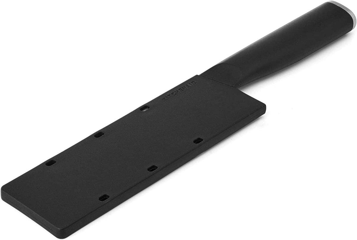 KitchenAid Classic Santoku Knife with Custom-Fit Blade Cover, 5-inch, Sharp Kitchen Knife, High-Carbon Japanese Stainless Steel Blade, Black