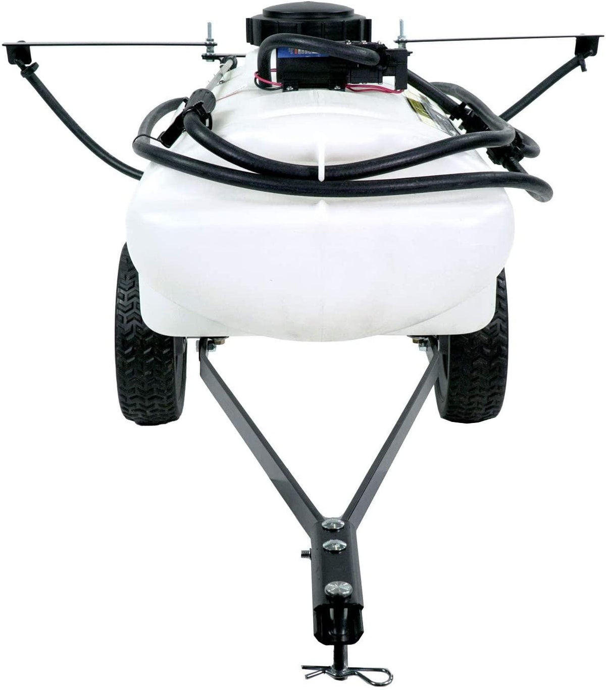 brinly st-152bh-a self-storing tow behind lawn and garden sprayer with collapsible boom, 15-gallon