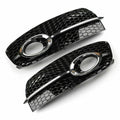 ABS Front Fog Lamp Lower Grille Grill Cover Kit For  2013-2016 Audi Q5 Generic