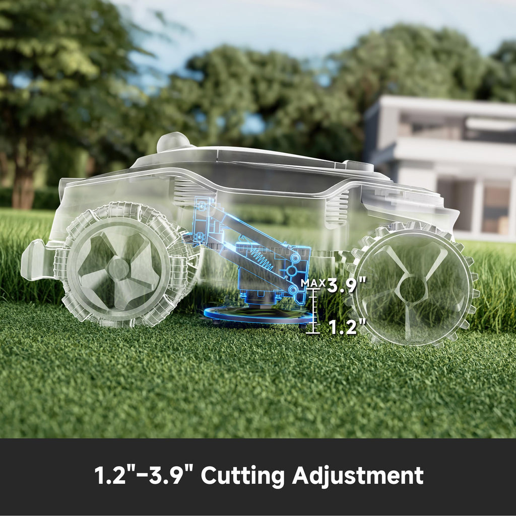 (Latest Upgrade)  A3 AWD 1000 Robot Lawn Mower, 360° 3D LiDAR &amp; AI Dual Vision Smart Robotic Mower for 0.25 Acre, 80% Slopes &amp; 45min Fast Charfor Homeowners with Large/Steep Lawns