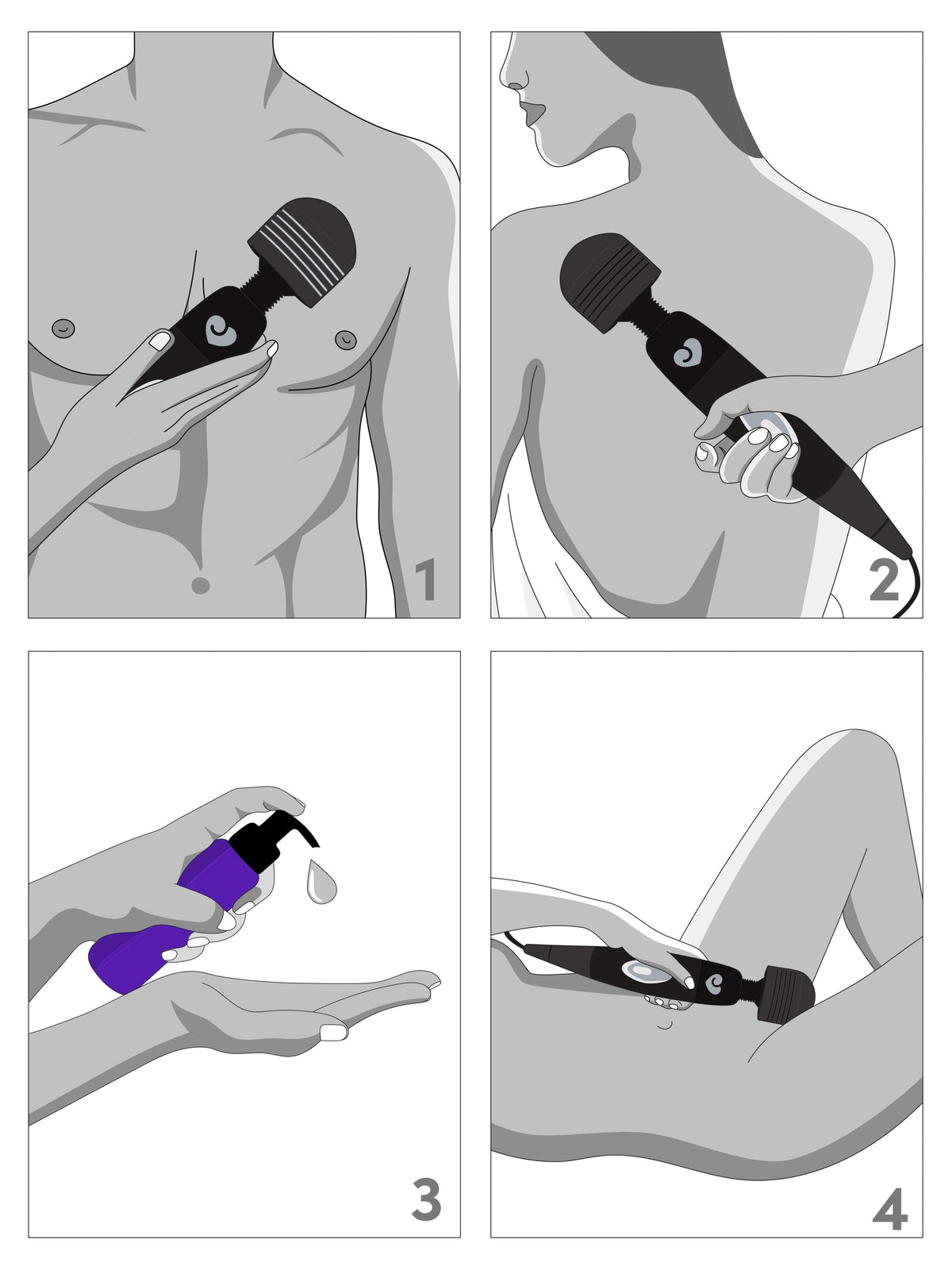 Lovehoney Extra Powerful Multispeed Plug In Massage Wand Vibrator, Black | Black