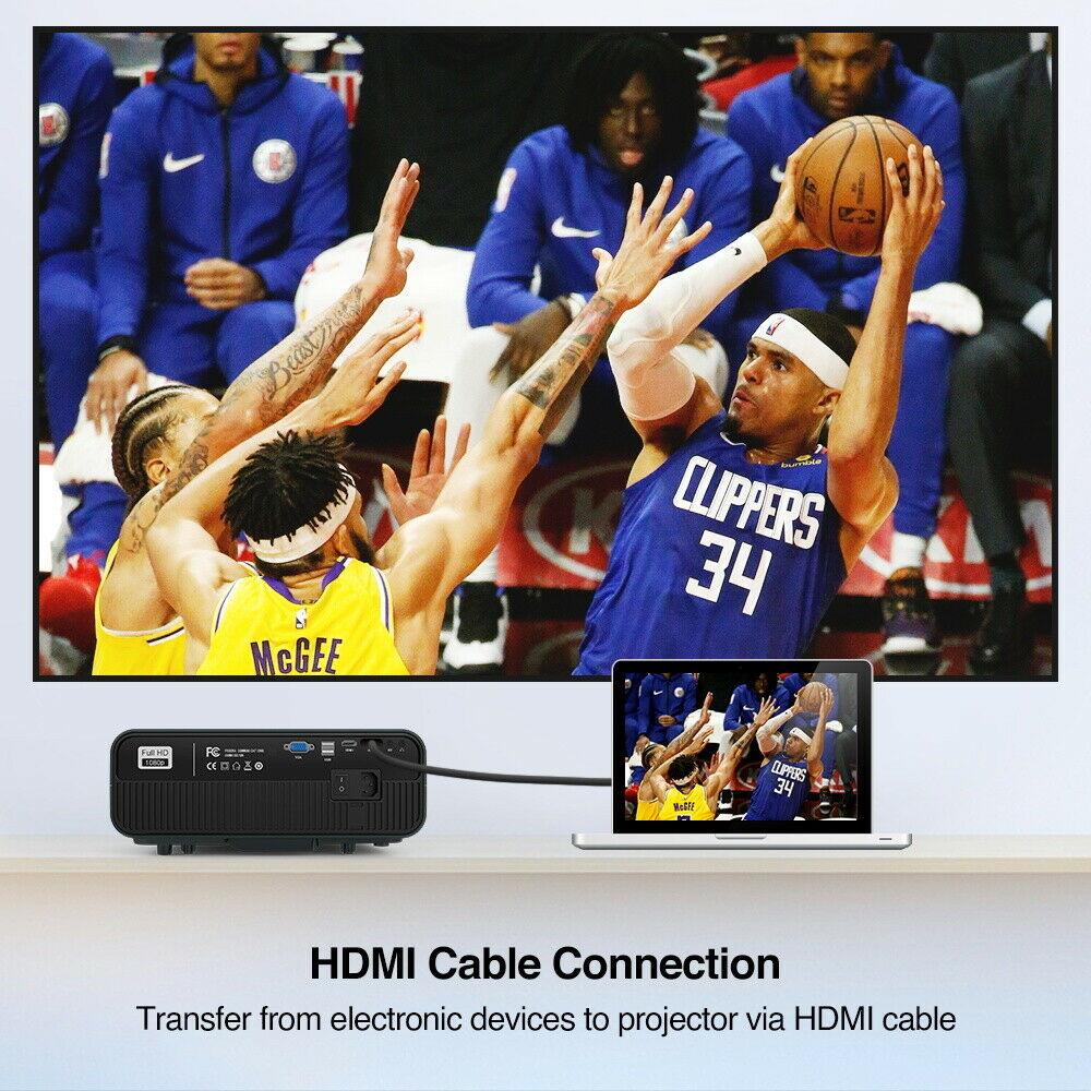 8500lms native 1080p fhd projector android 5g wifi led 4k home video tv zoom hd