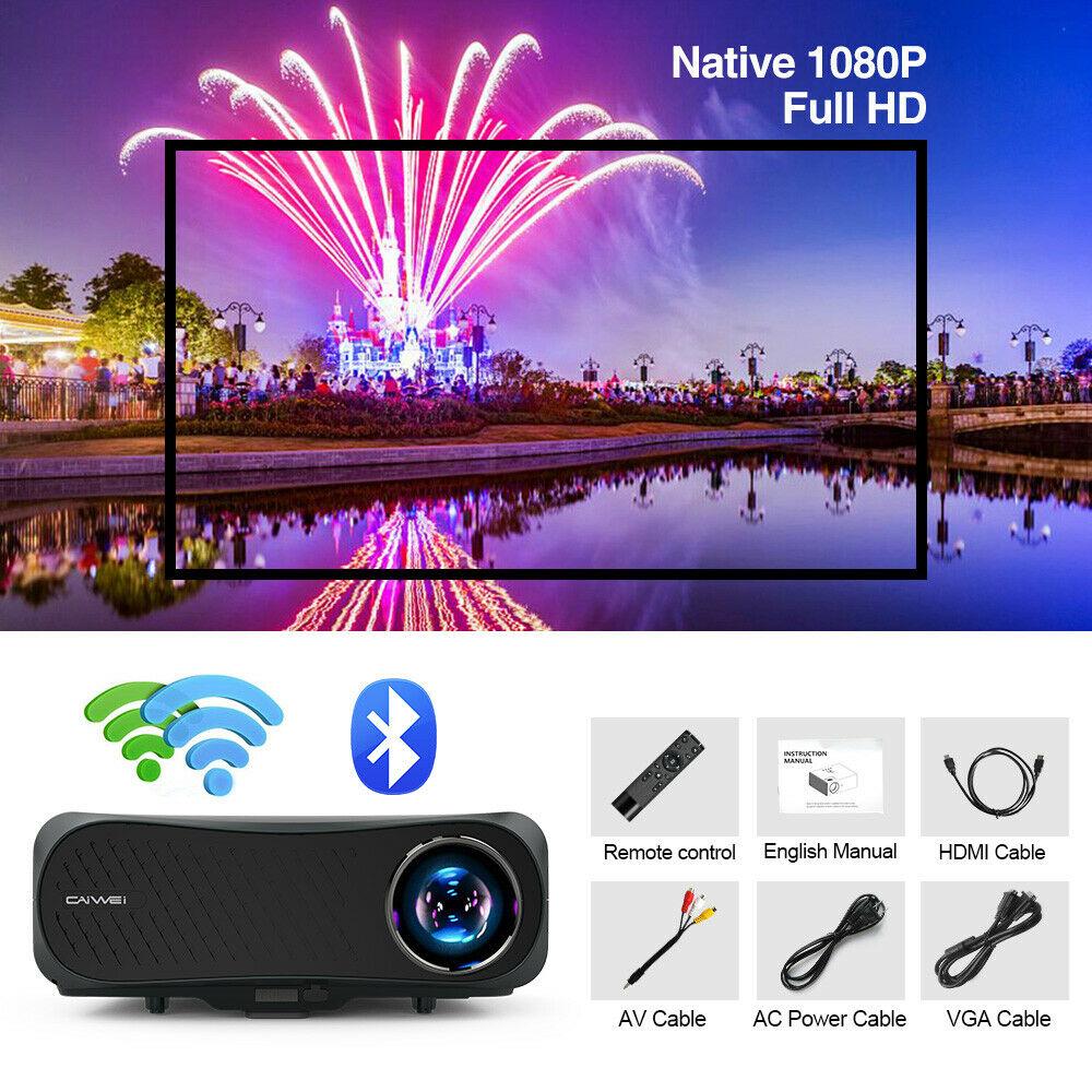 8500lms native 1080p fhd projector android 5g wifi led 4k home video tv zoom hd
