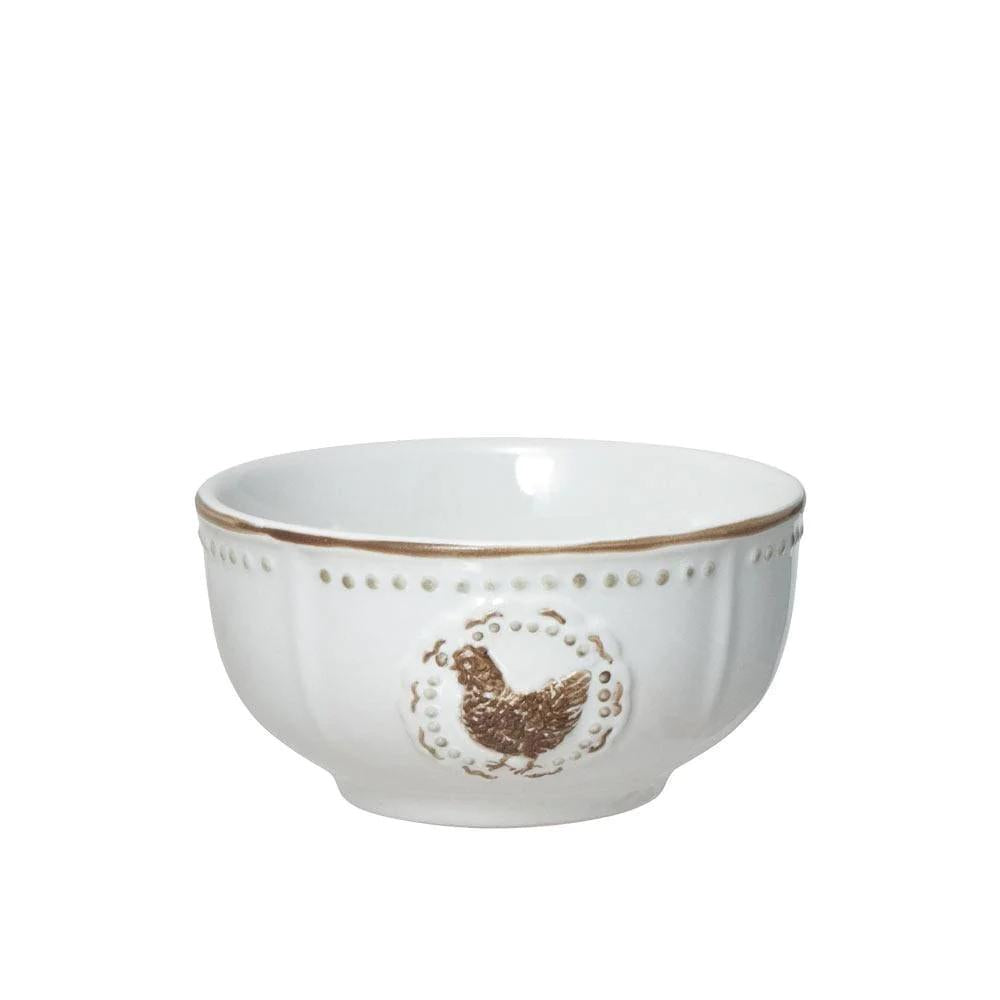 Farmhouse Hen Set of 4 Fruit Bowls