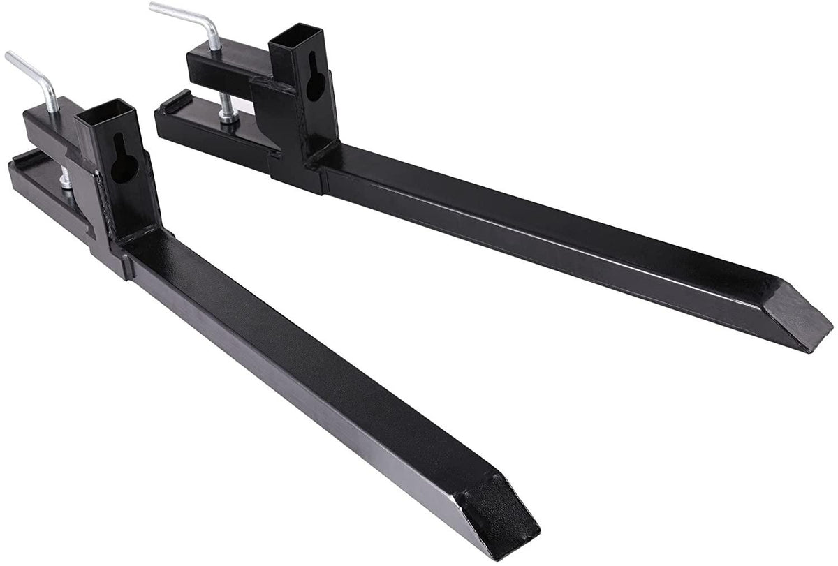 letra 43 inch clamp on pallet forks 1500lbs heavy duty pallet forks for loader bucket skid steer tractor