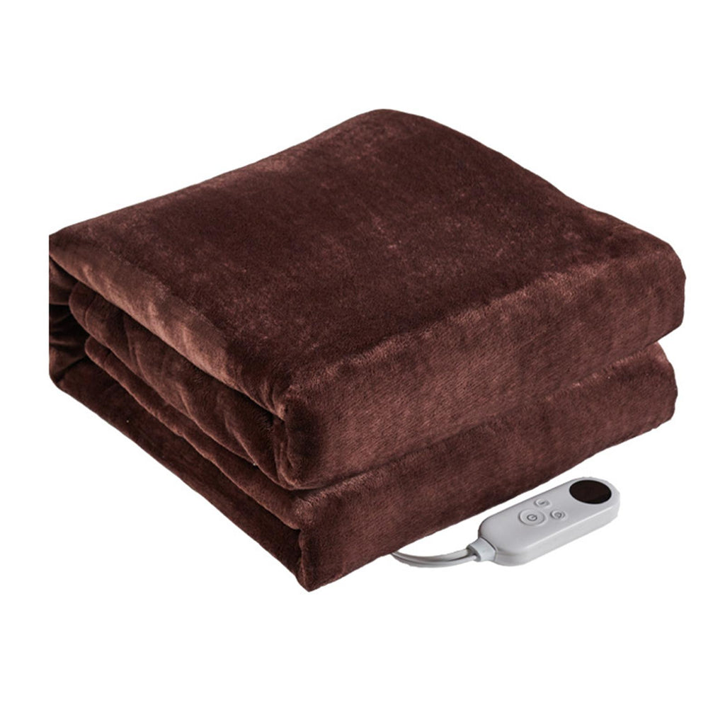 Electric Blanket Adjustable Temperature Fast Heating-up Plush Heating Flannel Throw Blanket Bedroom Bedding for Cold Weather