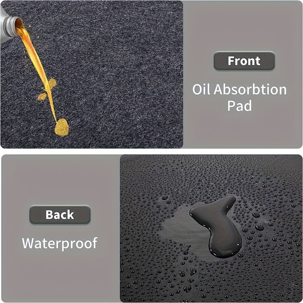 GaraFloor Mat Under Car,Oil Spill Mat,Waterproof BacAbsorbent Pad Protects GaraFloor from Spills, Drips, Splashes Stains. Durable, Reusable