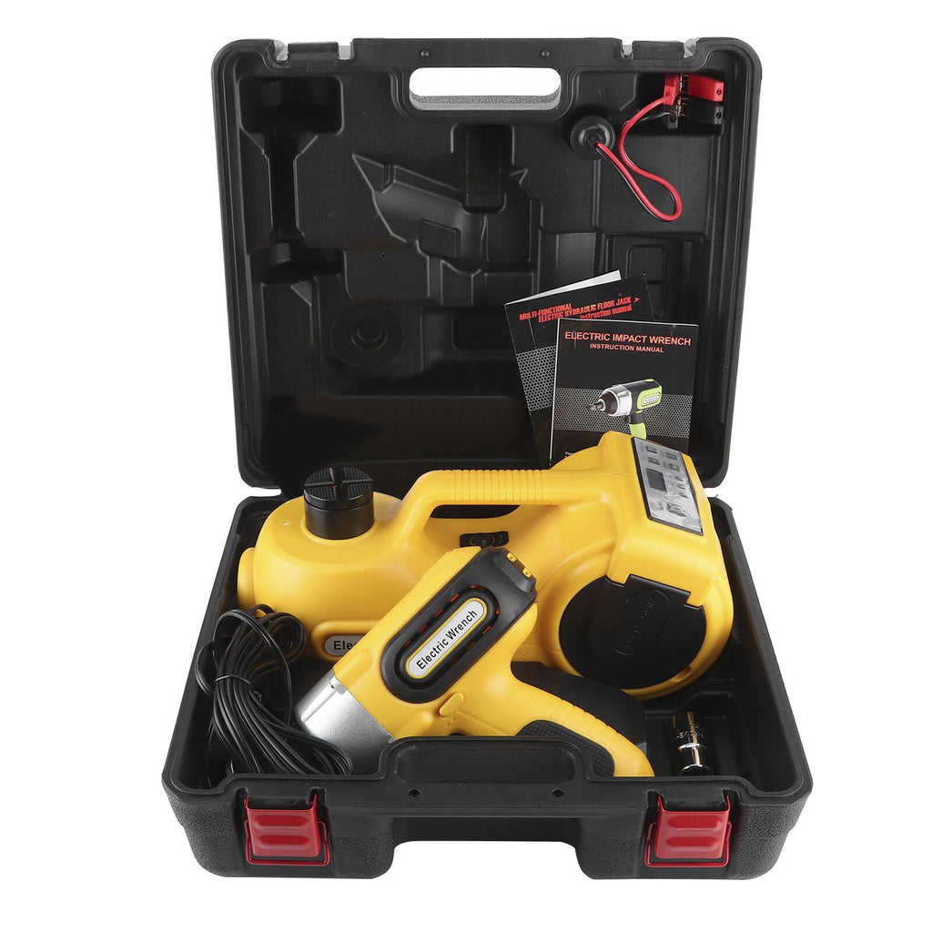 Car Lift Electric Hydraulic Floor S 5 Ton 12V 5T With Impact Wrench Set