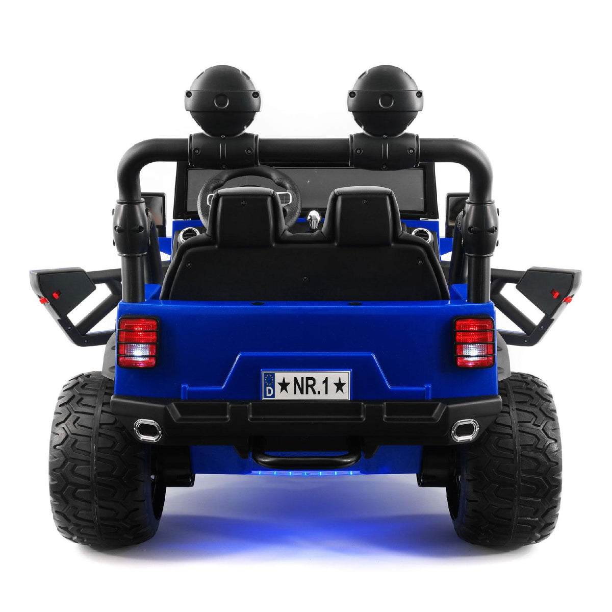 2023 Two Seater Ride On Kid's Truck 12V Power Children's Electric Car Motorized Cars for Kids w/ Remote, LarCapacity Battery, 3 Speeds, LED Lights, Leather Seat