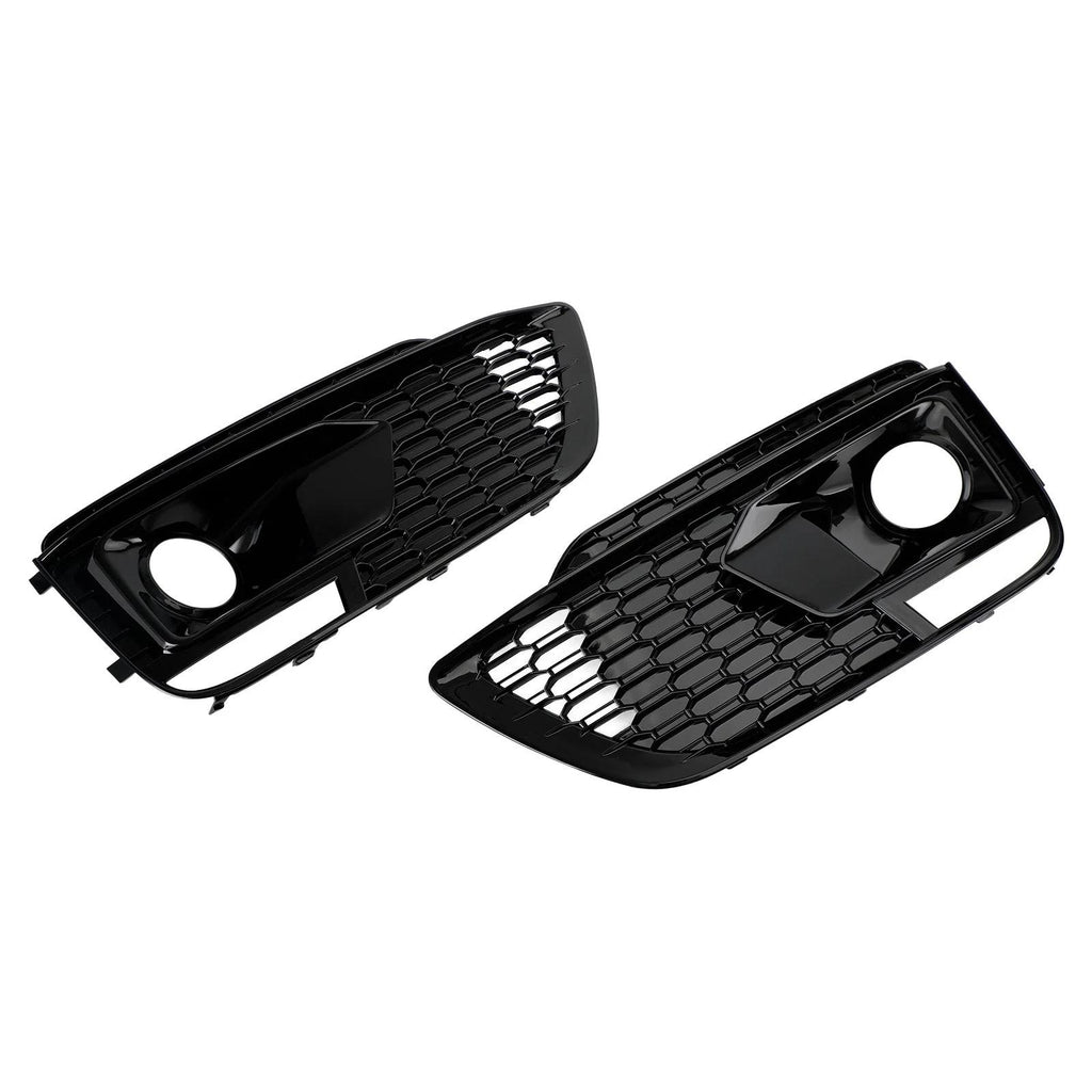 2018-20 RSQ5 Audi Q5 SQ5 SUV Black Front Honeycomb Fog Lamp Grilles Cover Generic