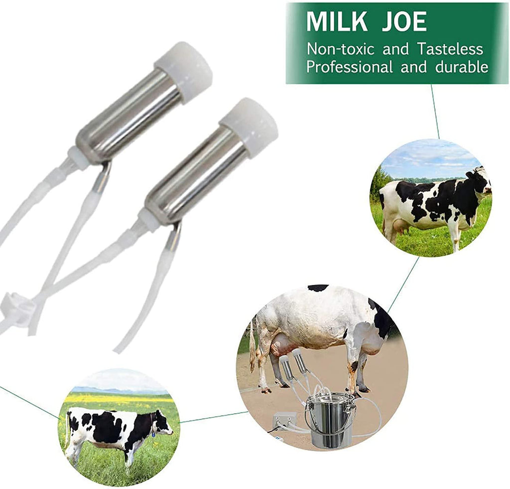 huidazhou pulsation vacuum pump cow milker, cow milking machine electric, automatic portable livestock milking equipment, stainless steel milker livestock household domestic farm milking device,14l