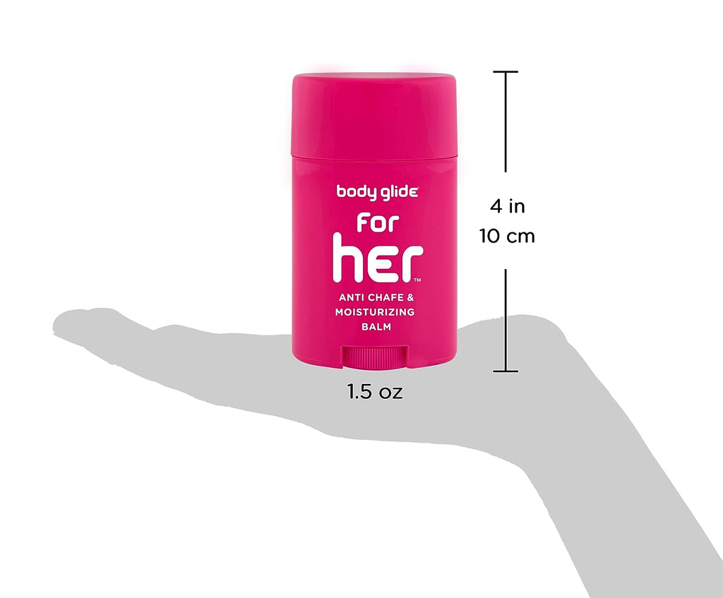 BodyGlide For Her Anti Chafe Balm: anti chafing stick. Prevent rubbing leading to chafing, raw skin, and irritation: 1.5oz-2pack &amp; Body Glide Original Anti-Chafe Balm