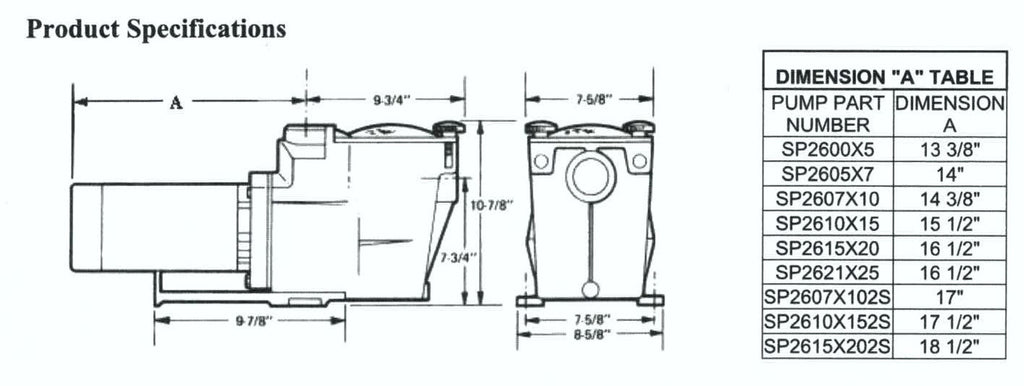hayward inground 1 hp super pool pump - 115/230 volts