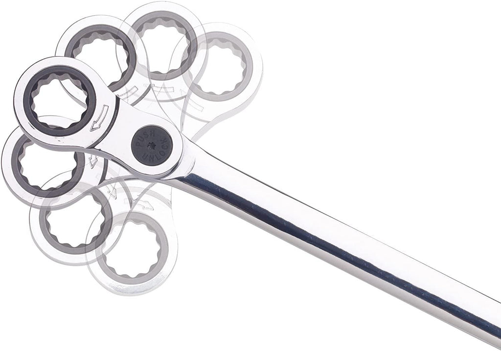 GUOCAO 12pc Metric Ratcheting Spanner Combination Wrenche Hand Tools 9mm-18mm CR-V Steel Household Tool Sets Wrenches