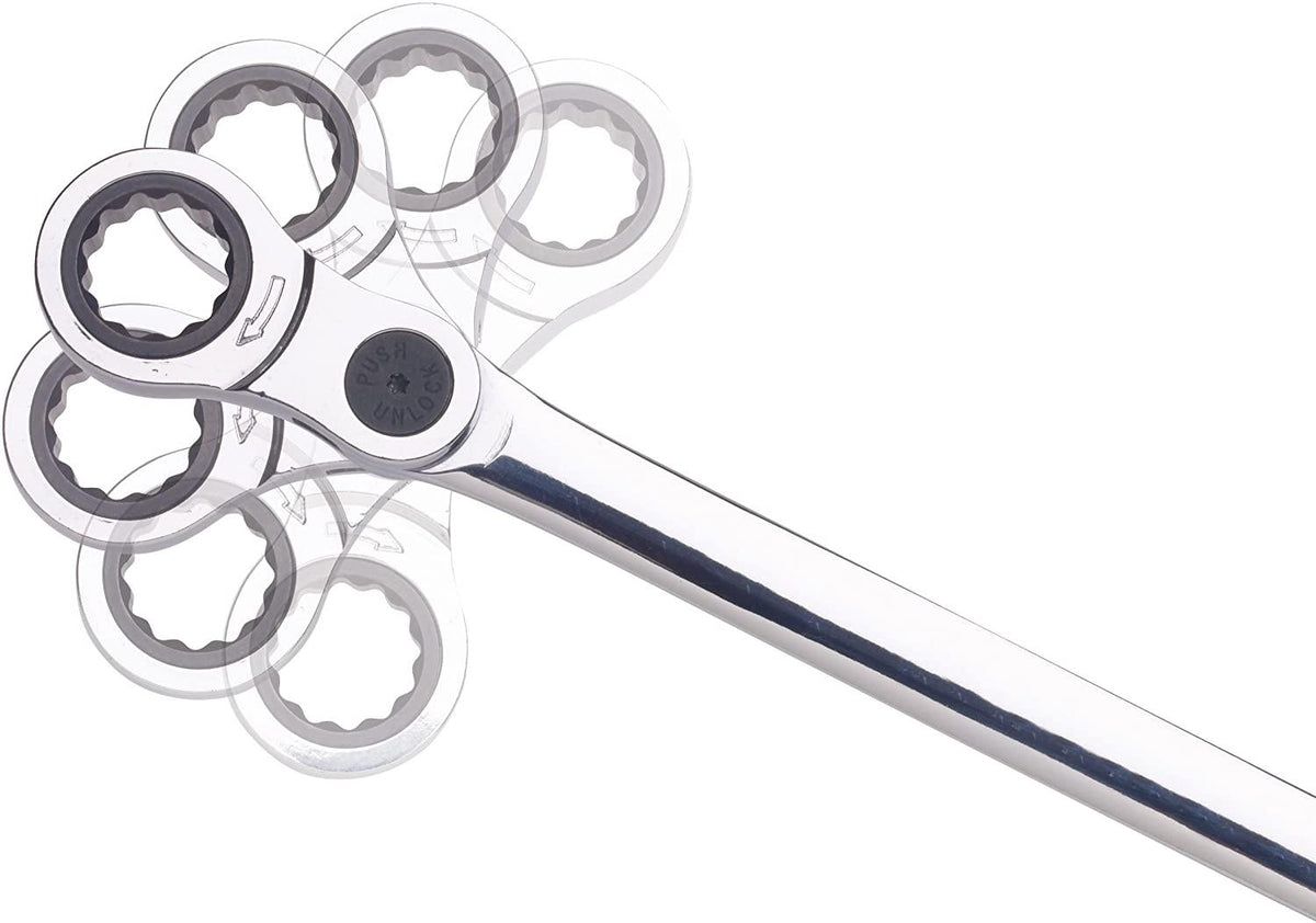 GUOCAO 12pc Metric Ratcheting Spanner Combination Wrenche Hand Tools 9mm-18mm CR-V Steel Household Tool Sets Wrenches