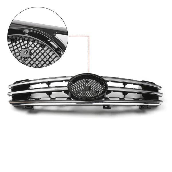 2005-2008 Benz W164 ML M-CLASS Black Front Grille with Chrome Fin With Logo Generic