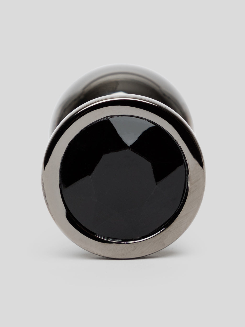 Lovehoney Jeweled Grey Metal Medium Butt Plug 3 Inch , Grey