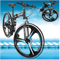 Micozy Mountain Bike 26 inch Mountain Bike Folding Bike Folding Bikes for Adults Foldable Bike Full Suspension Mountain Bike Unisex, 21 Speed 3 Spoke Magnesium Wheels, Fits 5'3''-6'1'', US in Stock