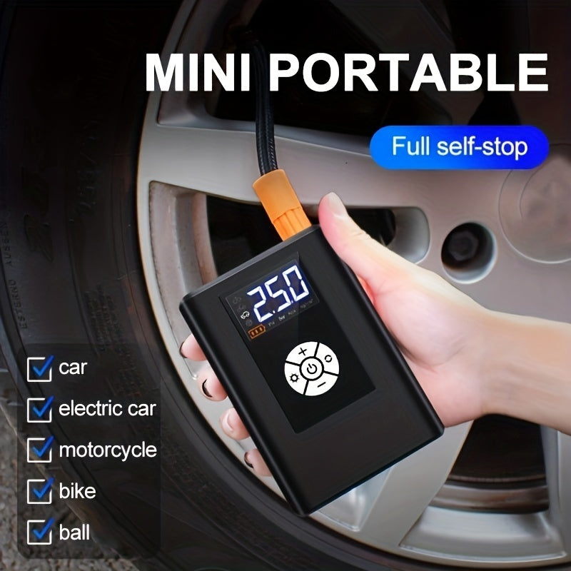 120W 150PSI Portable Digital Air Compressor: The Ultimate Wireless Car Air Pump For Car, Motorcycle, Bike & Ball Inflation!