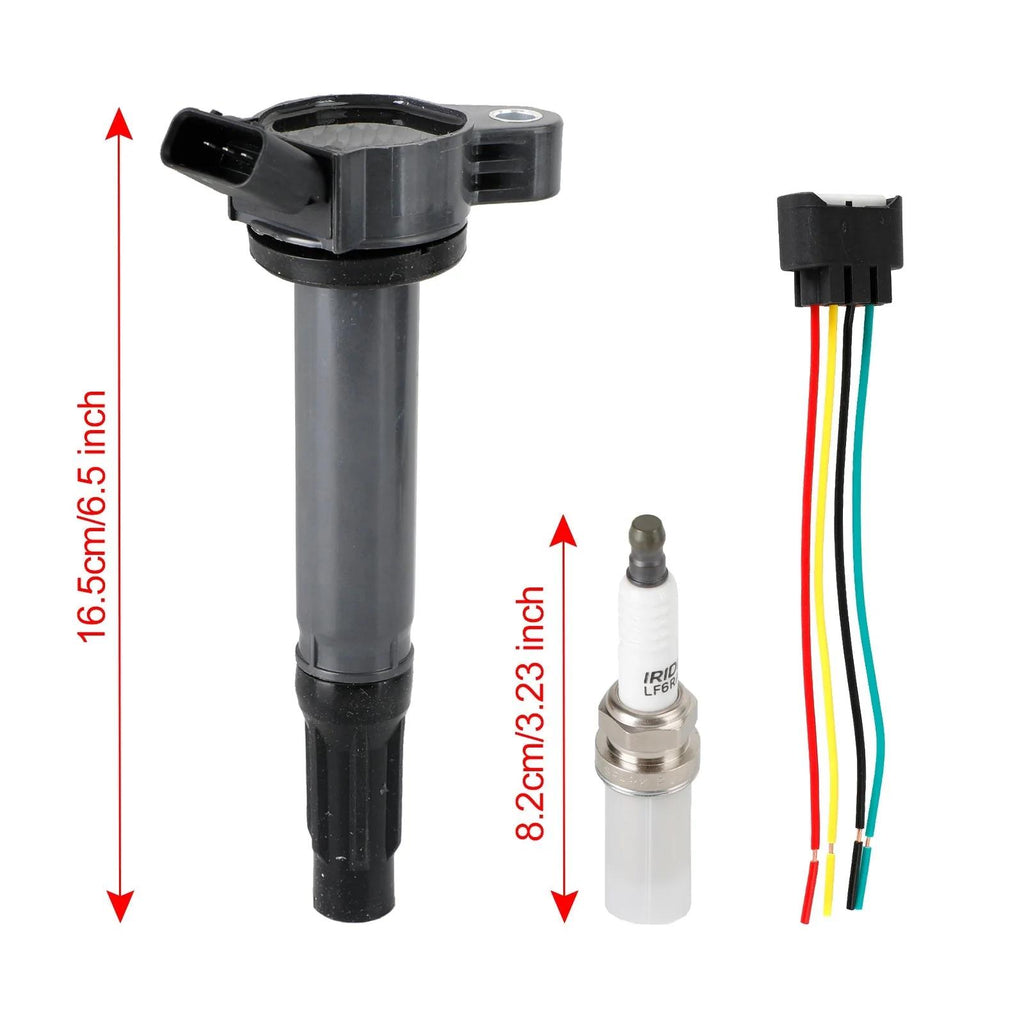 2005-18 TOYOTA AVALON 6PCS Ignition Coils+Connectors+Spark Plug UF487 90919-02251 90919-A2002 Generic
