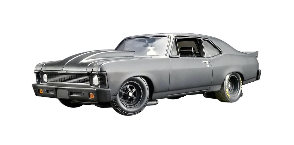 1969 Chevrolet Nova Blackout "1320 Kings" Satin Black Limited Edition to 570 pcs Worldwide 1/18 Diecast Model Car by GMP