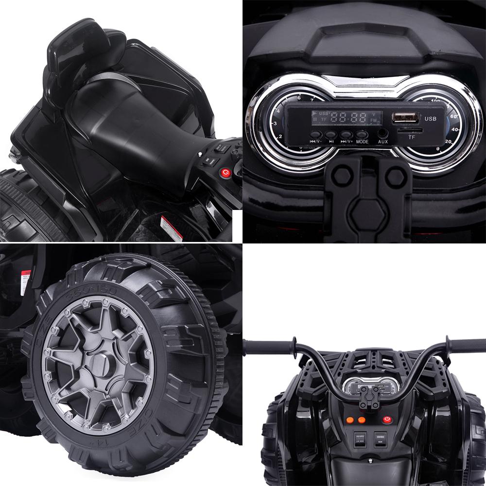 Zimtown 12V Children Car Powered LarATV Ride-On Car 2 Different Speed Modes Black