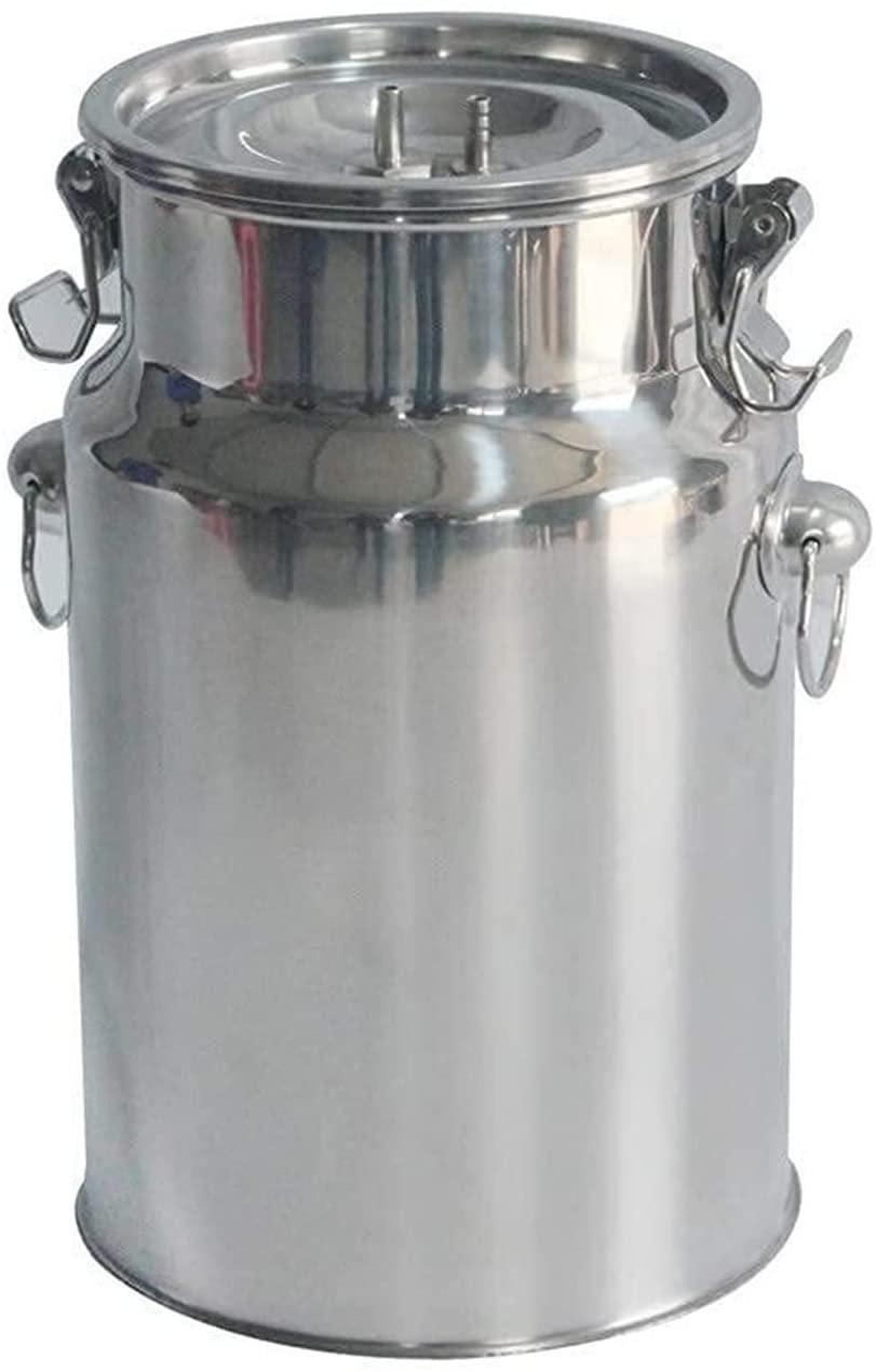 lqqsd milking machine for goats cows, pulsation vacuum pump milker, 14l durable electric cow milking machine vacuum pump stainless steel milker double head milking supplies w/stainless steel bucket