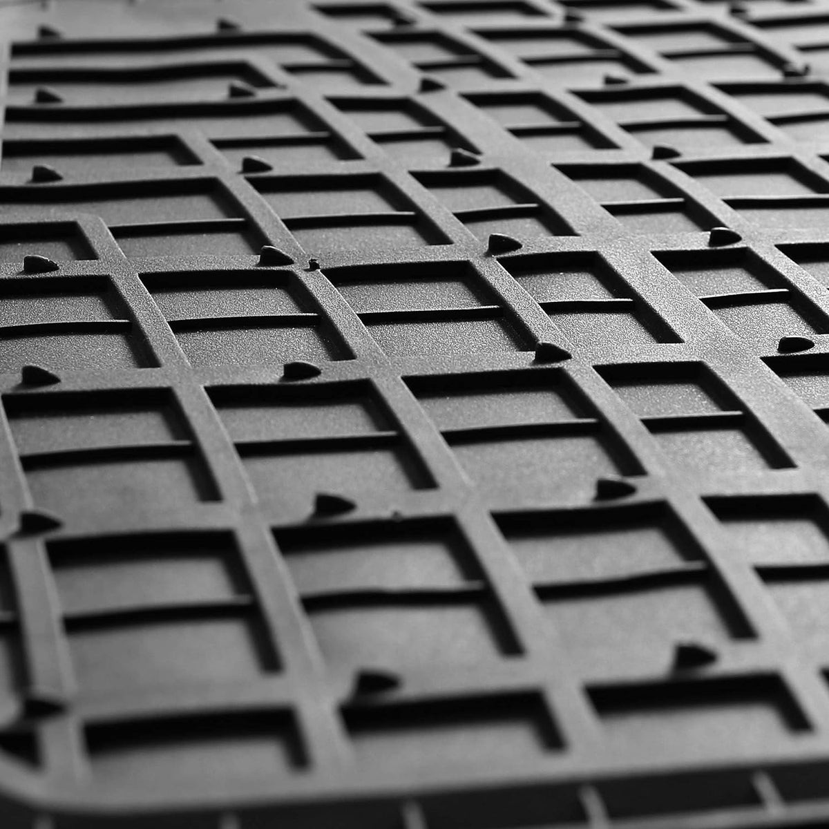 FH Group Automotive Floor Mats - Heavy-Duty Rubber Floor Mats for Cars, Universal Fit Full Set, Climaproof Floor Mats, Trimmable Floor Mats for Most Sedan, SUV, Truck Floor Mats Gray Black