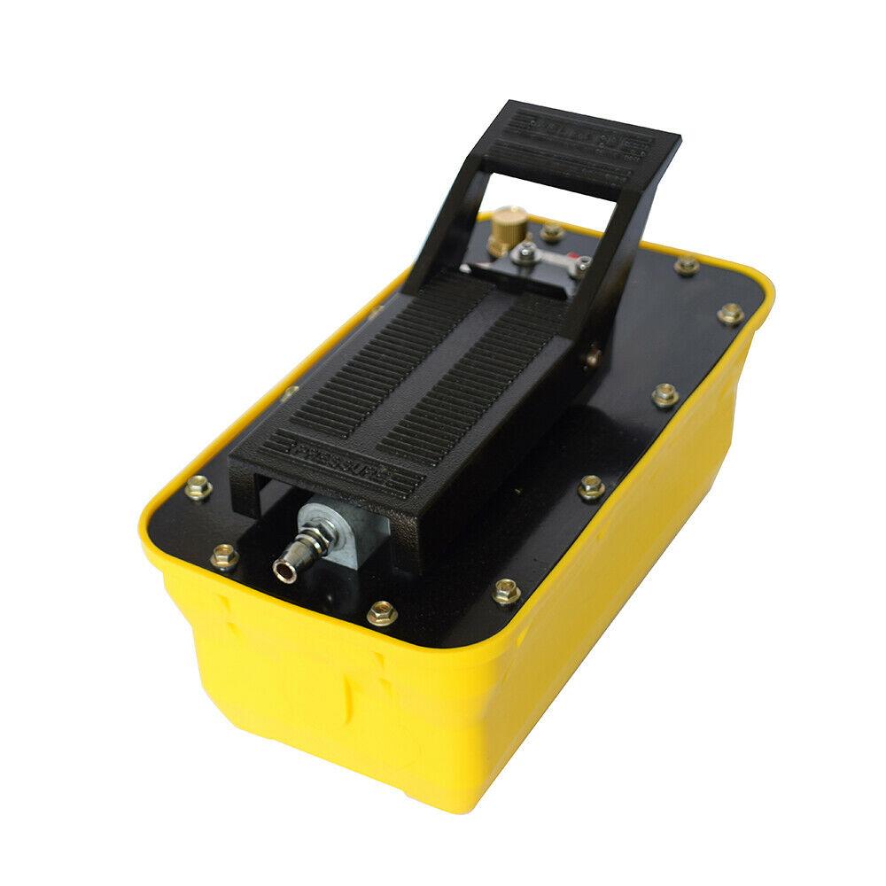 2.3L Air Hydraulic Foot Pump 10,000PSI Release Hold Pressure Auto Repair 1/4NPT