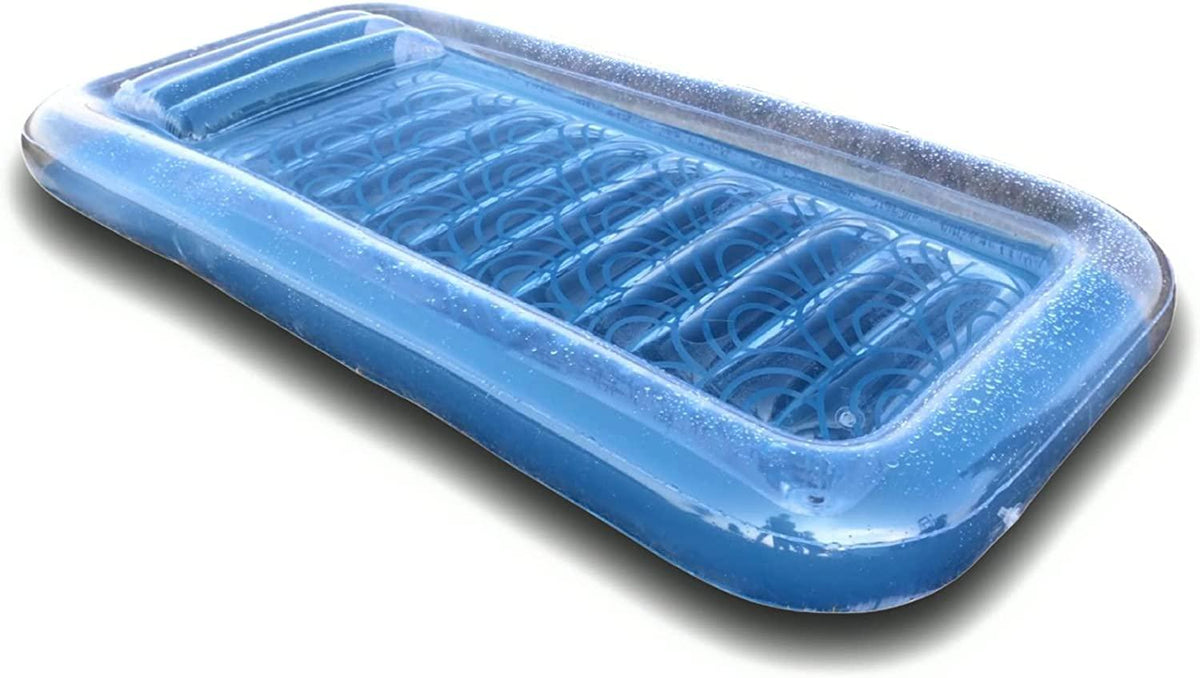 inflatable adult tanning pool i suntan tub – outdoor lounge pool i adult kiddie blow up pool i blowup one person personal pool and float for relaxation and sunbathing l reybed (blue)