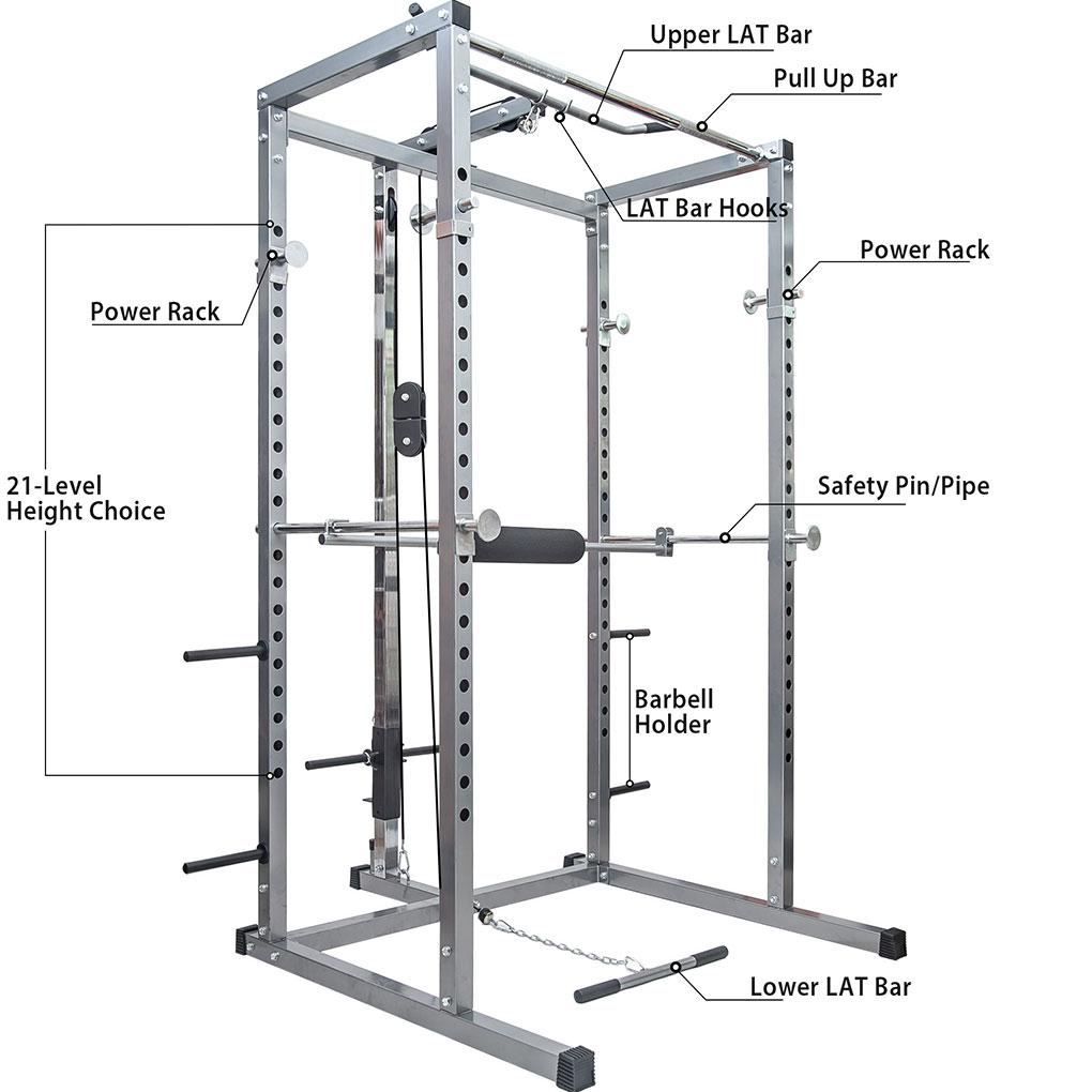 Brongsleet Power CaPull-Down Squat Electric CaAdjustable Weight Steel Workout Fitness Equipment for Home Gym