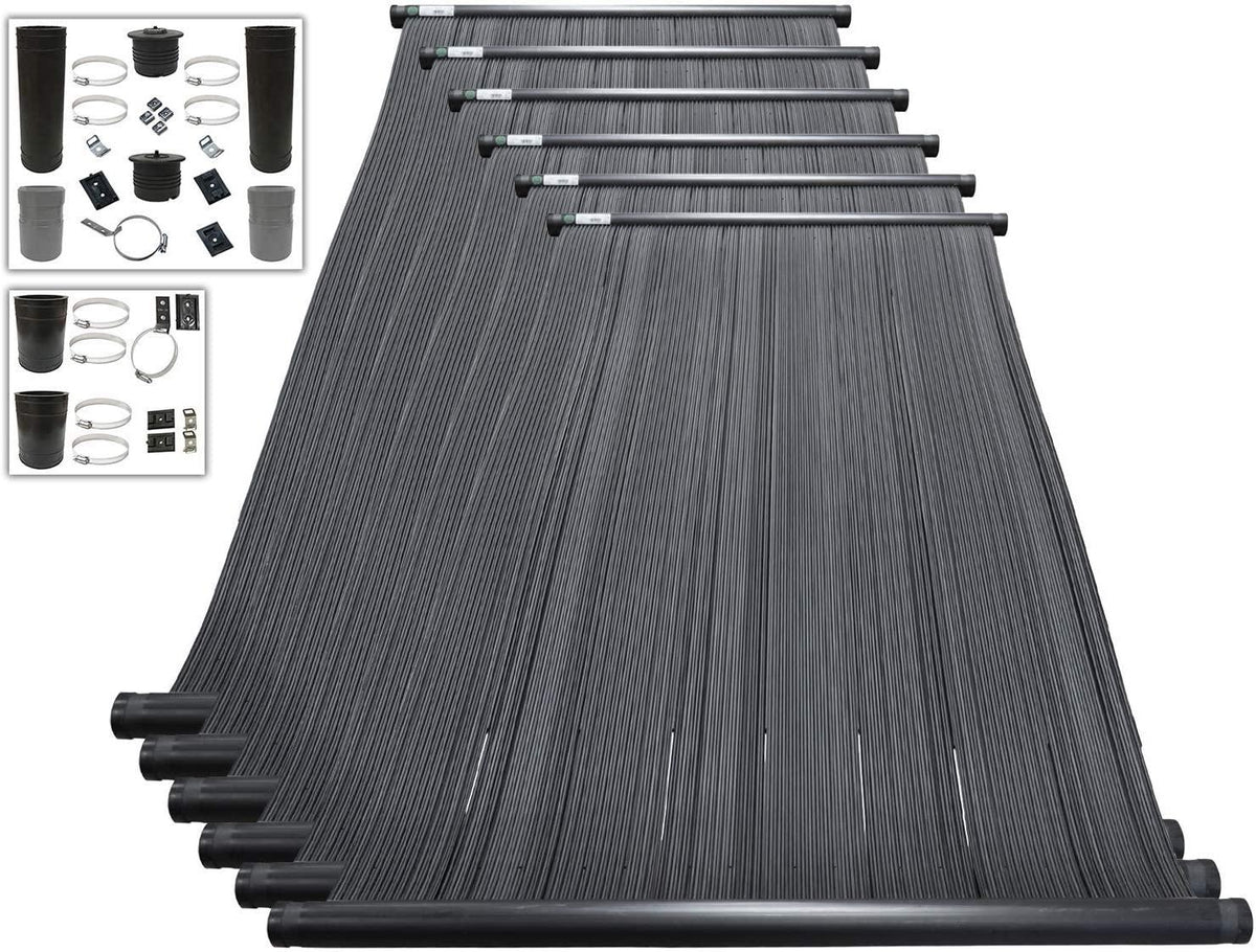 SolarPoolSupply Highest Performing Design - DIY Solar Pool Heater System Kit - 15-20 Year Life Expectancy - Made in USA [6-4x8 / 1.5" I.D. Header]