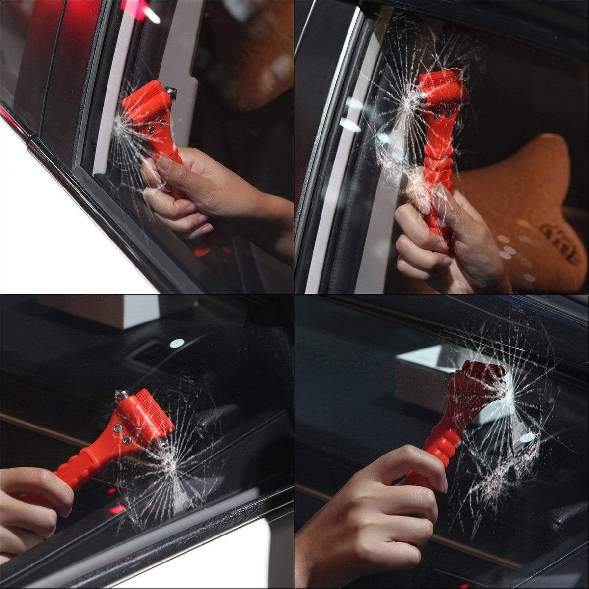 Car Safety Hammer Set of 3 Emergency Escape Tool Auto Car Window Glass Hammer Breaker and Seat Belt Cutter Escape 2-in-1 for Family Rescue &amp; Auto Emergency Escape Tools (3 PCS)