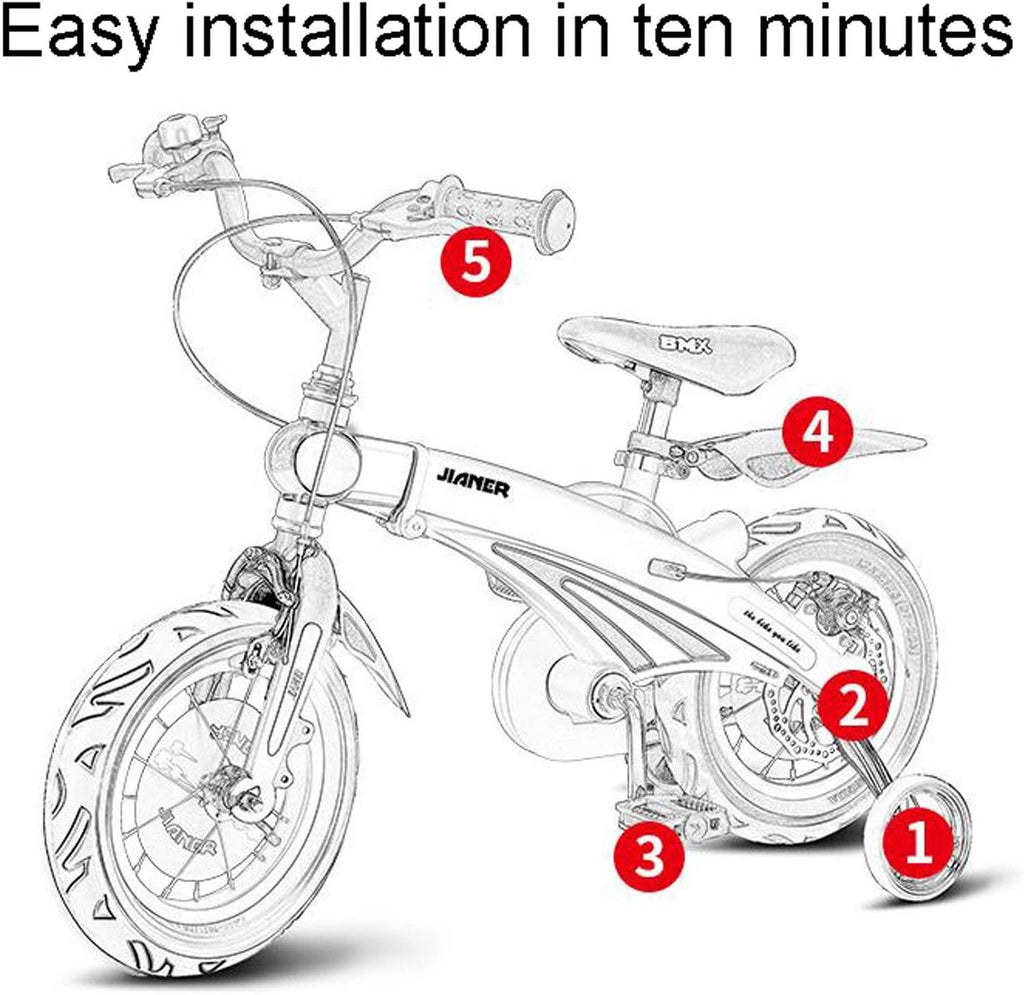 JLFSDB Kids Bike BMX Bike for Kids Boys Girls Bicycle Kids Children Bike Bicycle,Boys Girls Bike Toddler Training Bike with Training Wheels for 2-11 Years Old in Size 12 Inch,14 Inch,16 Inch