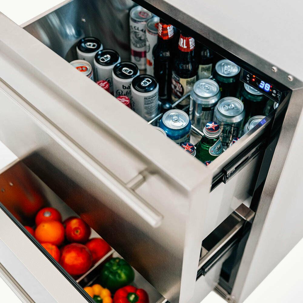 Summerset Deluxe Outdoor Refrigerator Drawers, 5.3 Cubic Feet