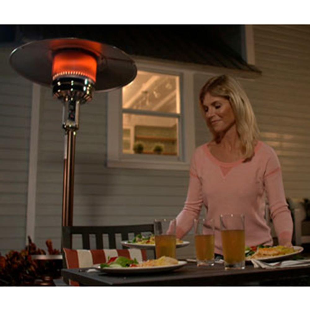 SUNHEAT 99607 46,000 BTU Umbrella Propane Patio Heater, Black (2-Pack)