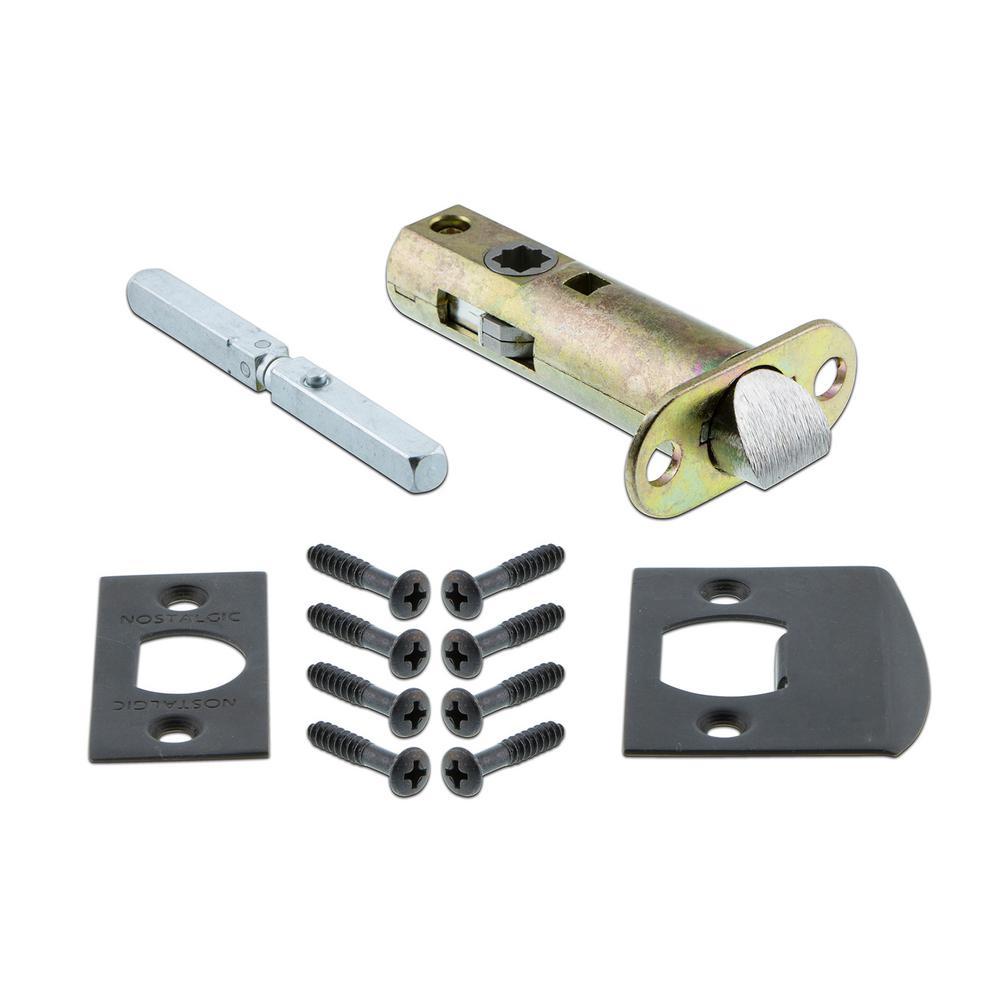 Prairie Plate 2-3/4 in. Backset Oil-Rubbed Bronze PassaHall/Closet Crystal Glass Door Knob