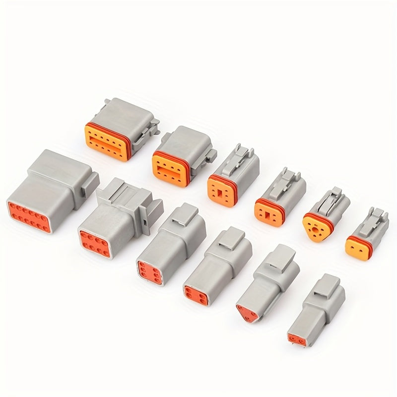 2-12 Pin DT Deutsch Series Waterproof Auto Connector Kits - Complete Set with Crimping & Removal Tools!