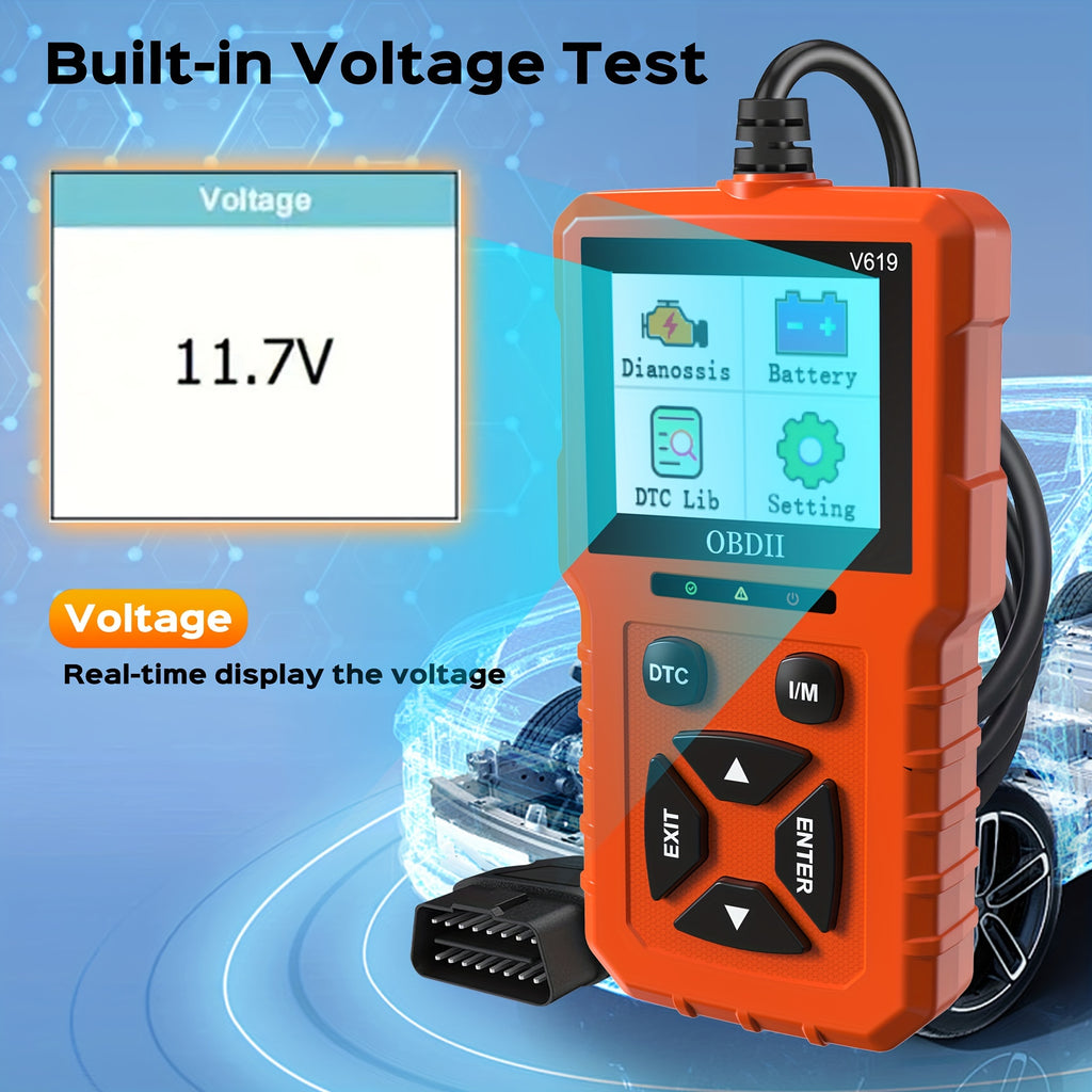 OBD2 Scanner Diagnostic Tool, Enhanced Check Engine Code Reader with Reset OBDII/EOBD Car Diagnostic Scan CAN Tools for All Vehicles After 1996