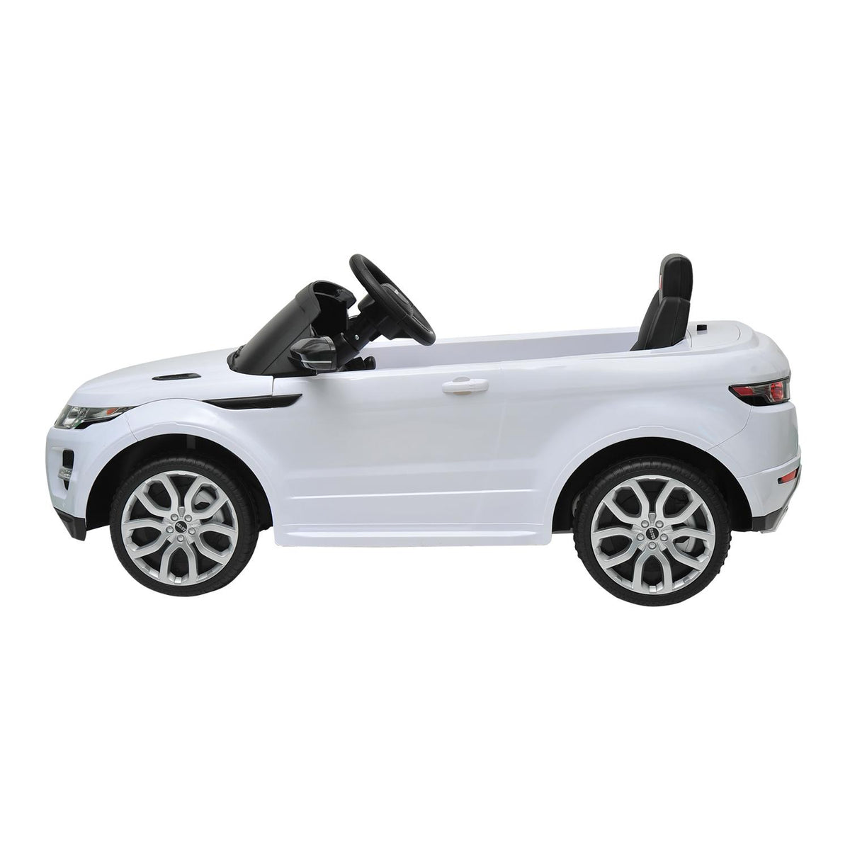 Land Rover 12 volt Ride on power battery car for kids Remote control LED ligths MP3 Engine Sounds  - White