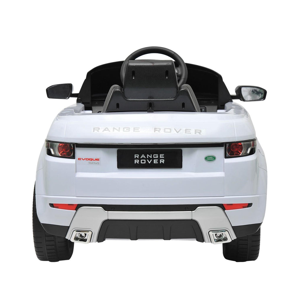 Land Rover 12 volt Ride on power battery car for kids Remote control LED ligths MP3 Engine Sounds  - White